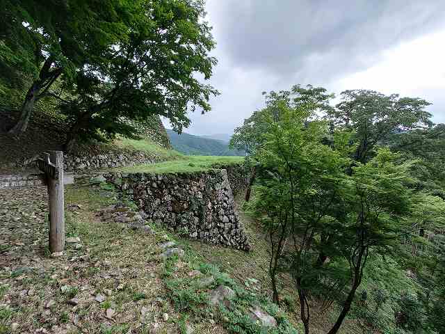 津和野城 三の丸石垣(遠景)