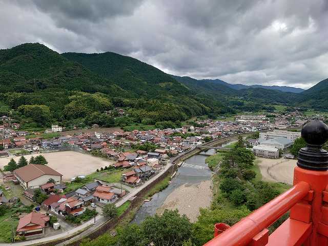 津和野城 太鼓谷神社から見た津和野