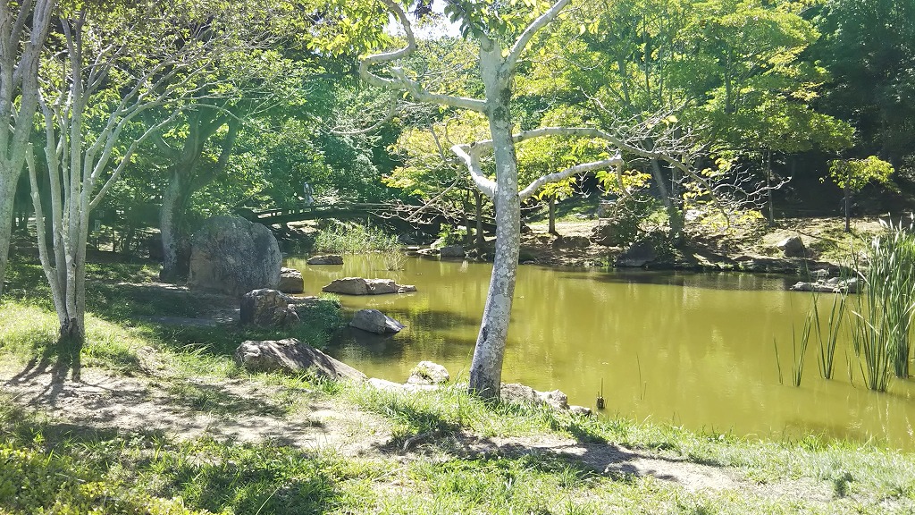 浜松城場内の日本庭園