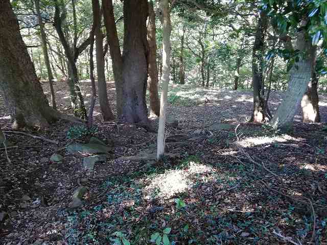 石垣山城 帯郭と堀切跡
