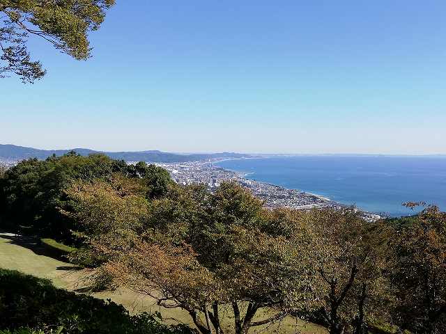 石垣山城 本丸の物見台から見た眺め