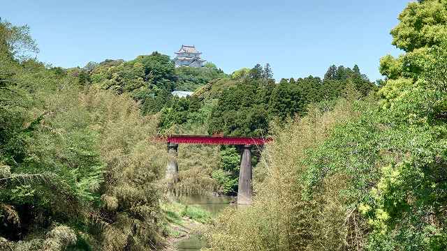 大多喜城_天守(三口橋からの眺め)02