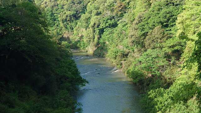 大多喜城_本丸下の夷隅川(御禁止川)01