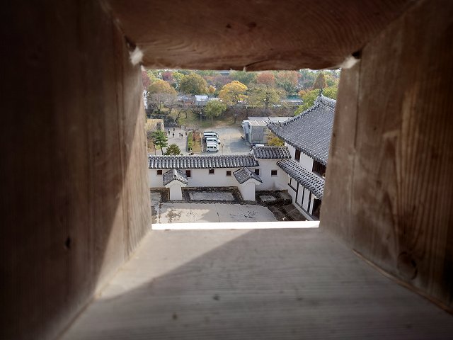 姫路城 東曲輪と帯郭北方土塀と帯郭櫓(腹切丸)