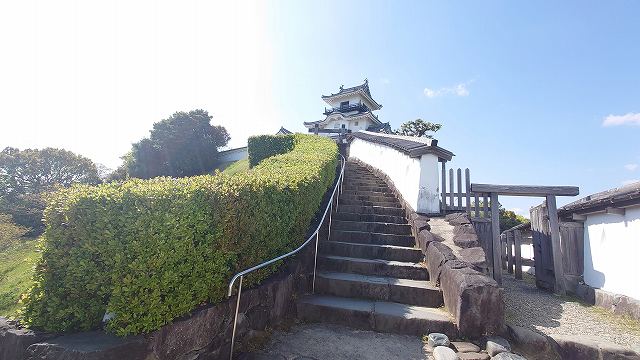 掛川城 天守に続く石段