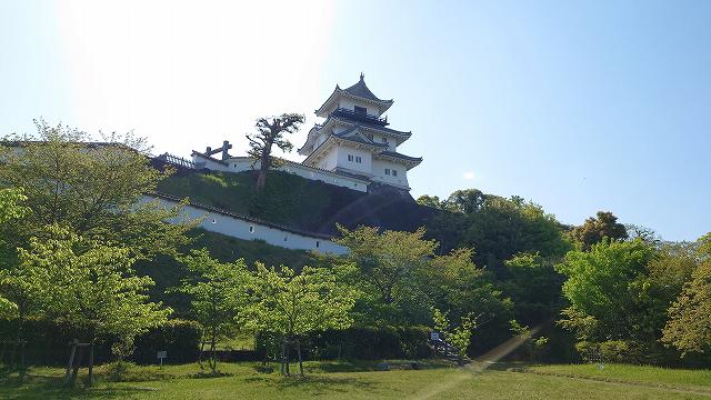 掛川城 天守(三日月堀付近から見た)