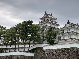 島原城 本丸土塀と天守