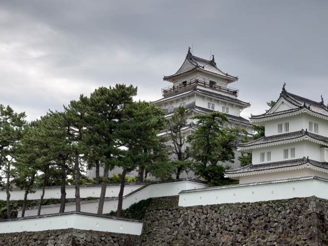 島原城 本丸土塀と天守