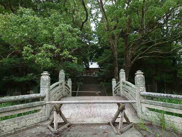 萩城 万歳橋と志都岐山神社