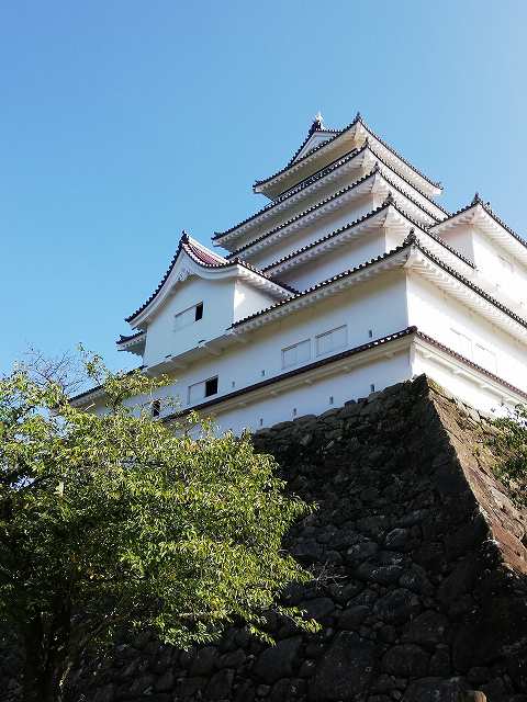 鶴ヶ城(会津若松城) 天守(帯郭からの眺め)