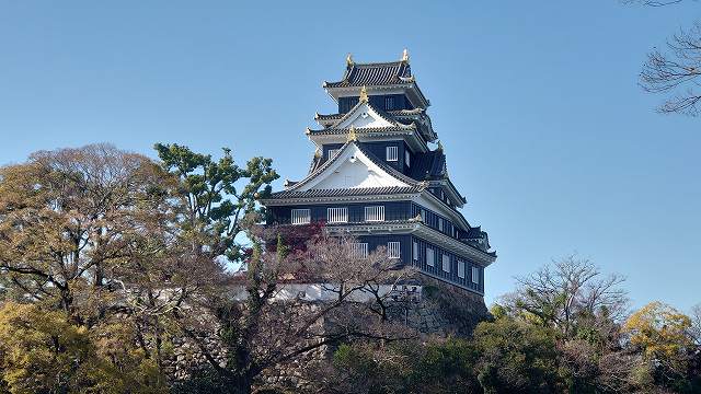 岡山城_天守閣(後楽園の河岸から見た)07