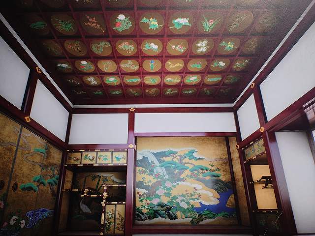 岐阜城 天守最上階の広間(復元CG)