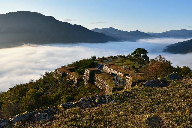 竹田城 雲海(南千畳、本丸からの眺め)