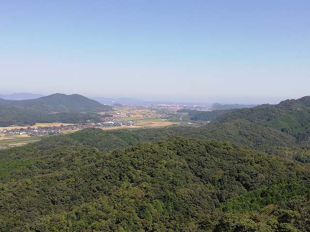 月山富田城 二の丸からの眺め