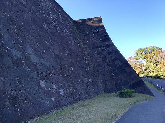 仙台城 本丸北壁石垣(登城口側)