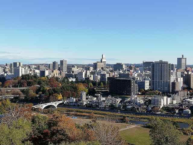 仙台城 本丸からの眺め