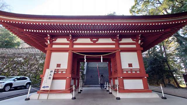 鬼ノ城_吉備津神社_北隋神門01