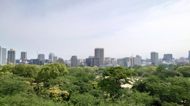福岡城_天守台15(北側の眺め)